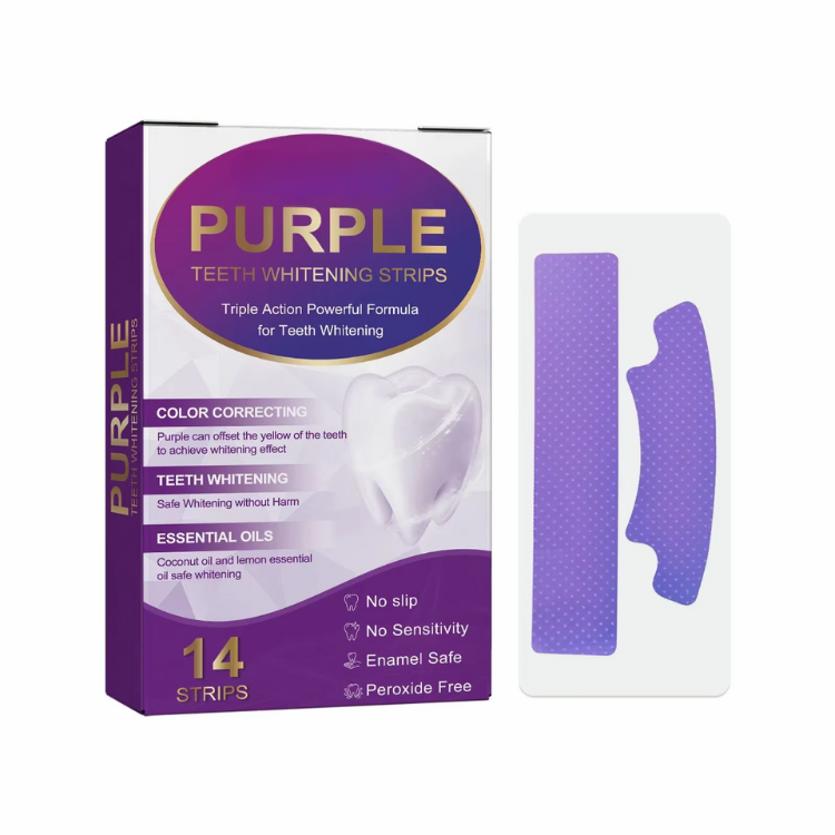 14 Piece - Purple Teeth Whitening Strips