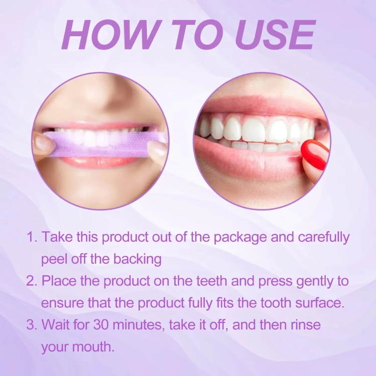 14 Piece - Purple Teeth Whitening Strips